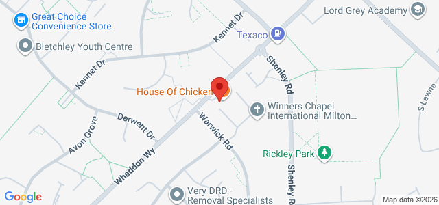 Map showing The Village Plaice in Milton Keynes